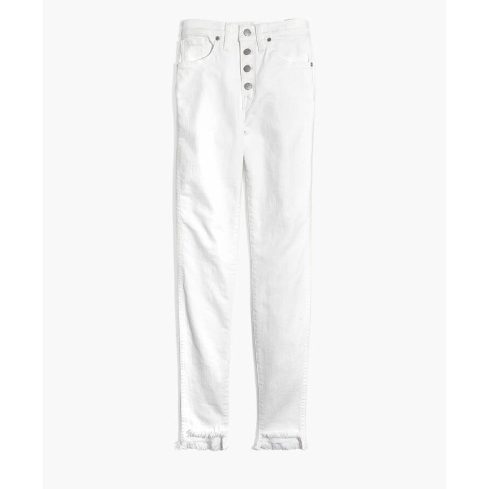 Madewell 10" High-Rise Skinny White Step-Hem Jeans NWT 26 2 - Picture 5 of 12